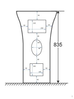 Раковина Ceruttispa  Simona 480x420x835 напольная